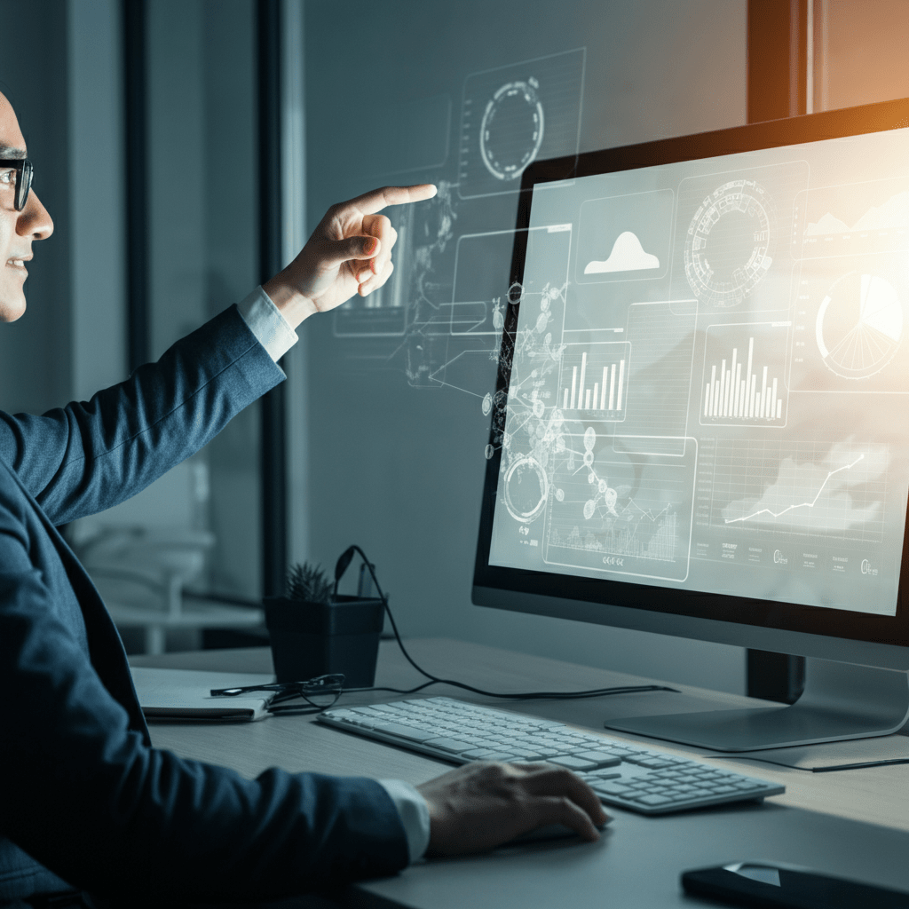 IA para vendas B2B analisando dados do funil comercial para melhorar previsibilidade e conversão de vendas